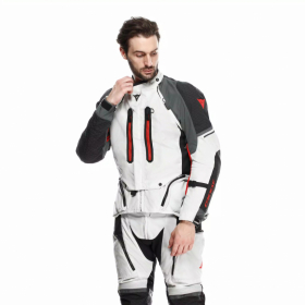 DAINESE SUPER ADVENTURE ABSOLUTESHELL D-AIR LJUSGRÅ/MÖRKGRÅ/RÖD